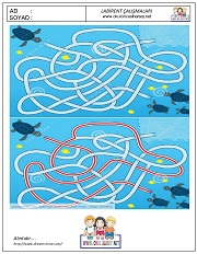 anaokulları için Labirent Bulmaca